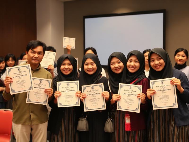 Pelepasan siswa yang telah lulus visa dan siap terbang ke Jerman